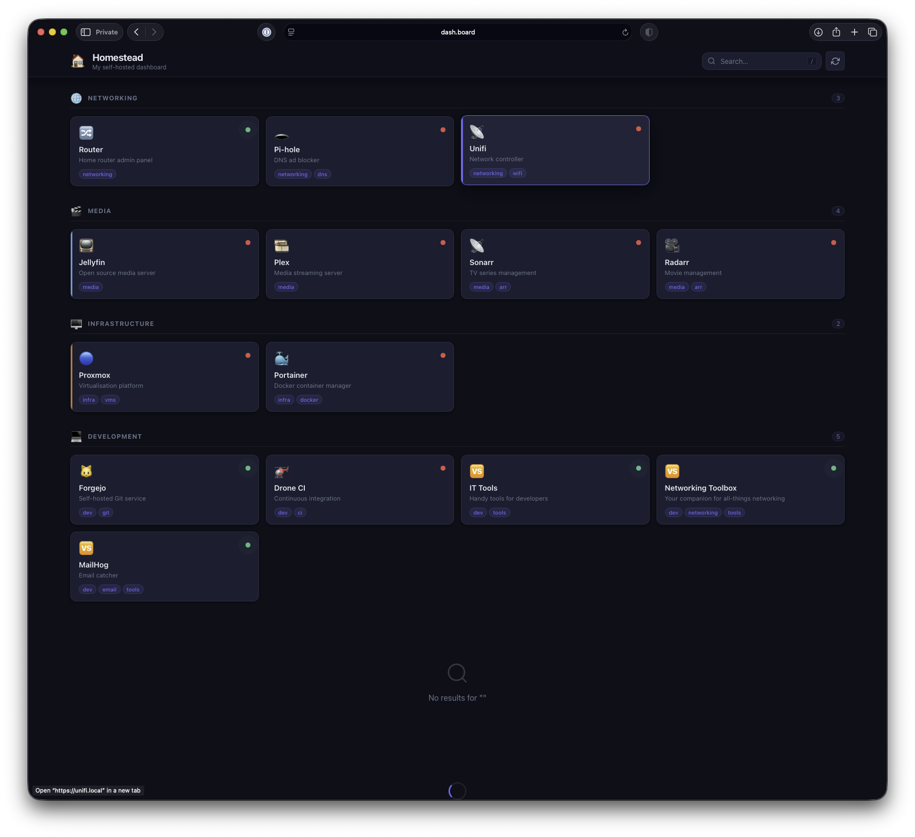 Dashboard dark mode